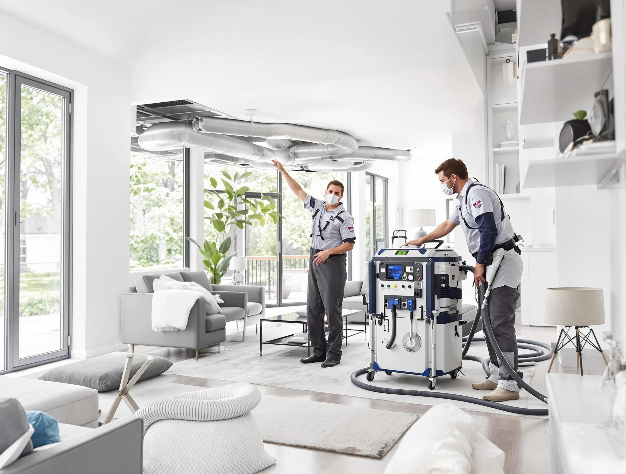 The Pinery Air Duct Cleaning professional conducting pure air duct cleaning with state-of-the-art equipment in The Pinery